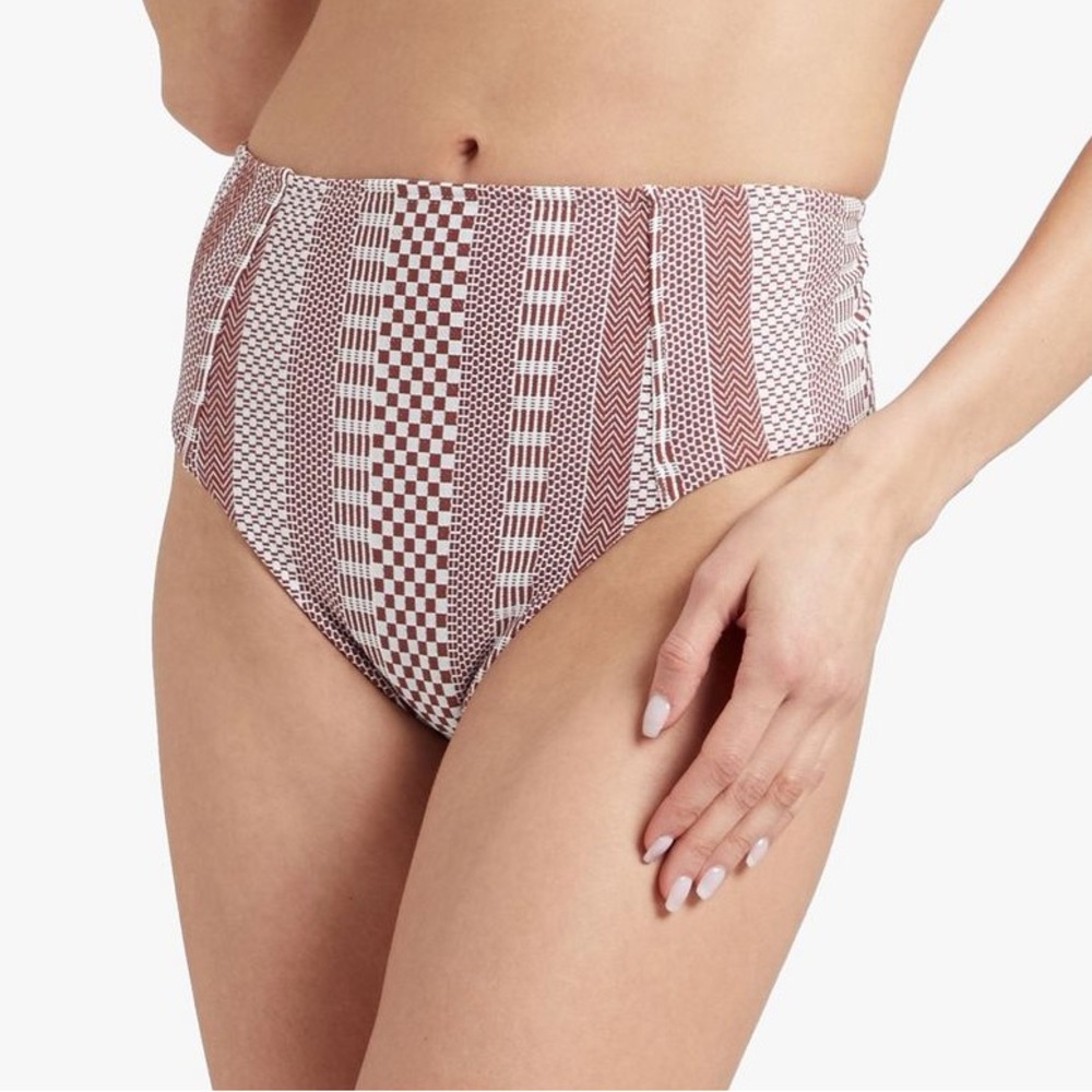 Veronica Beard Jenkin High Rise Bikini Bottom Swim Suit Medium NWT